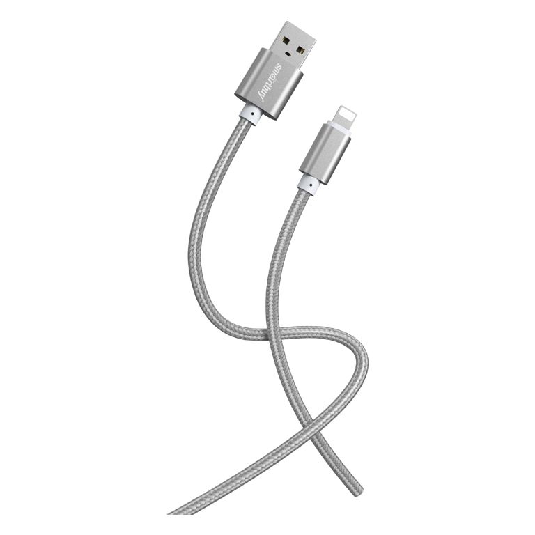 Кабель USB-Lightning 1м SmartBuy iK-512-S02dg серый