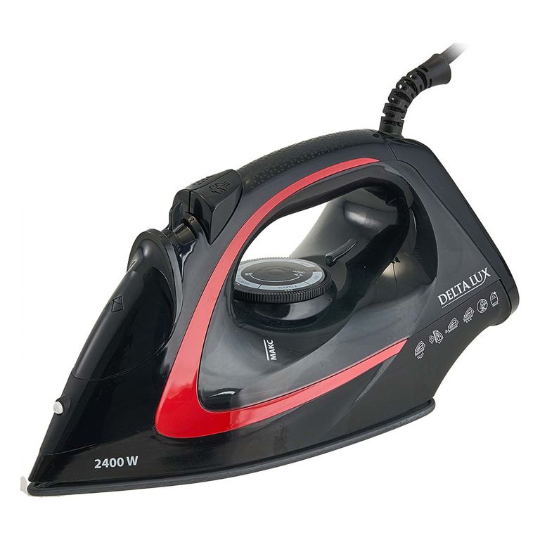 Утюг Delta LUX DE-3006 чёрный/красный