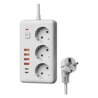 Сетевой фильтр Космос FKsmPR-5m-3g(W)USB белый